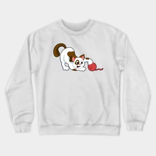 Cat with Ball of Wool Crewneck Sweatshirt